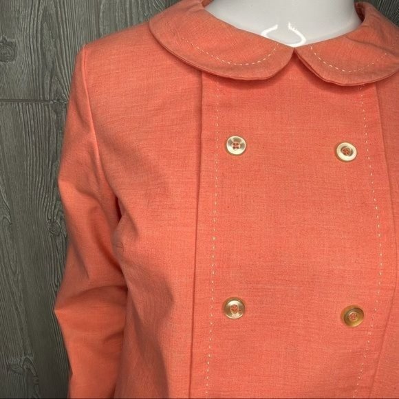 Vintage jeri Ann coral pink / orange dress with button front retro 50s mrs maise - Picture 9 of 9